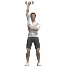 Dumbbell Triceps Extension, Standing, One Arm Ending Position